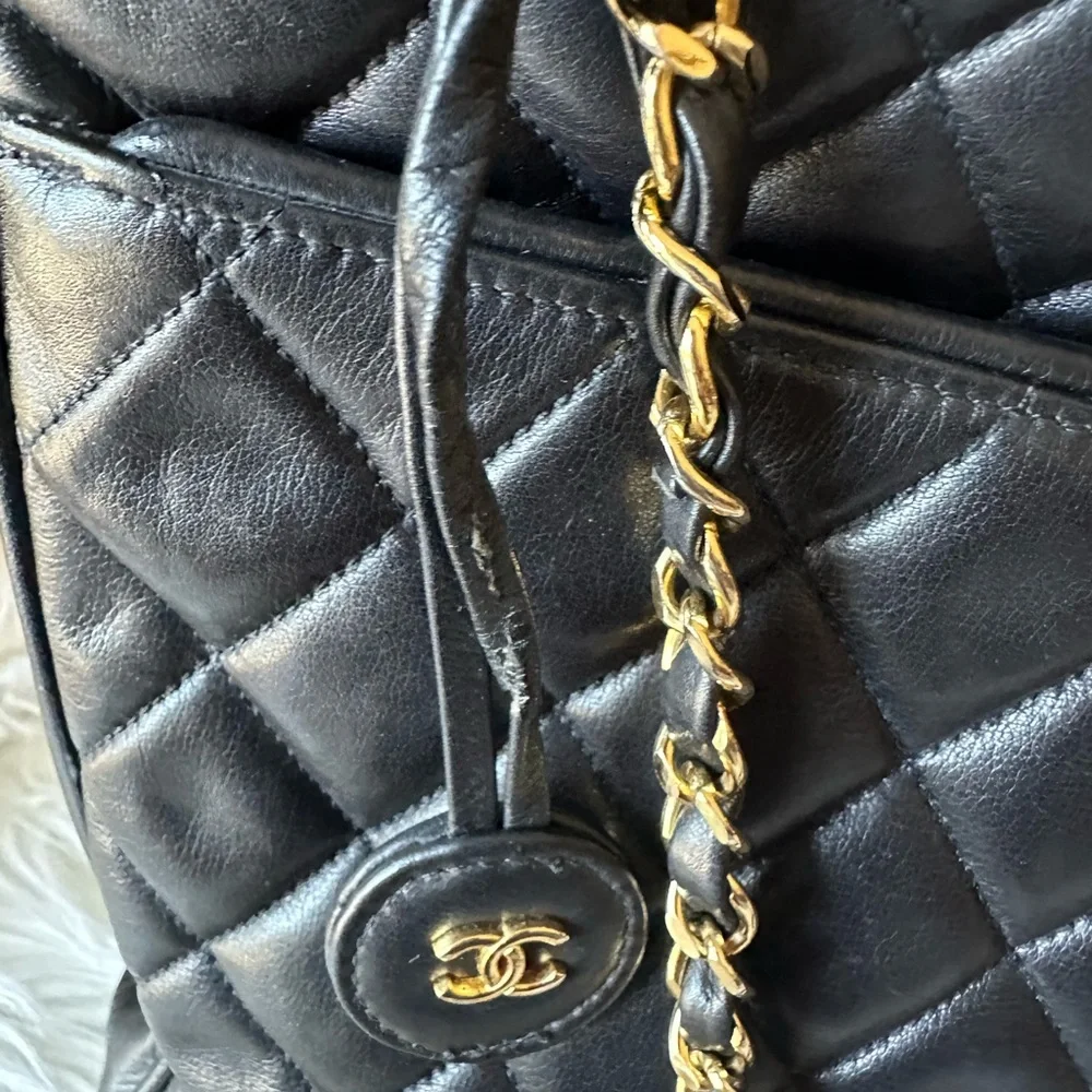 Chanel-Vintage Matelassé Chain Shoulder Bag w/ Coco Charm - Picture 15 of 16